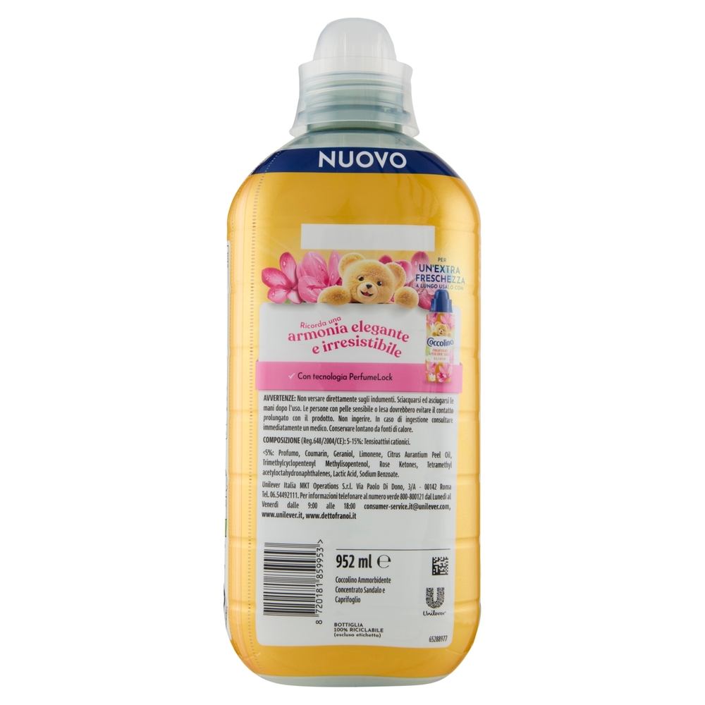 Coccolino Ammorbidente Concentrato Perfume Sandalo & Caprifoglio 45 Lavaggi 952 ml